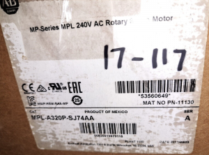 Allen Bradley MPL-A320P-SJ74AA Servo Motor Bulletin MPL LL - Yuguan